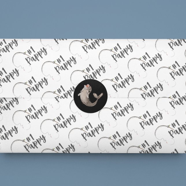 Papel de colector de envolvimiento de pesquería (Celebrate your pappy with this, #1 pappy" fishing tissue paper! )