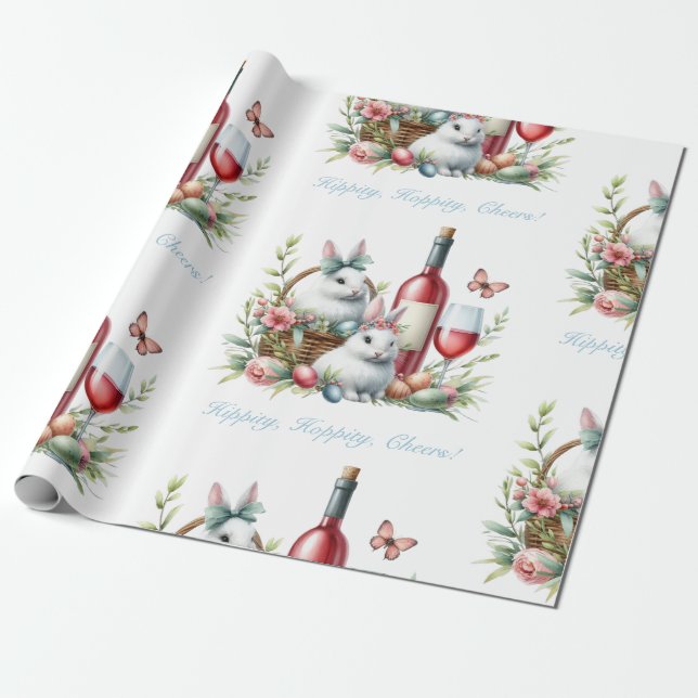 Papel de conejo de primavera y envolvimiento de vi (Desenrollado)