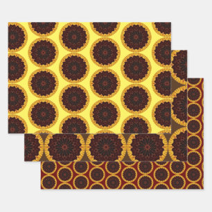 Papel de confección de arte de girasol Mandala