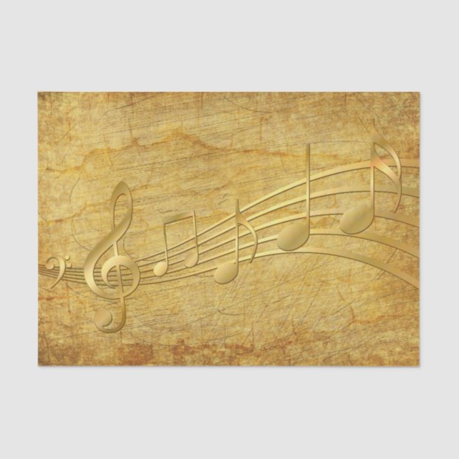 Papel de cosecha de notas musicales (Anverso)