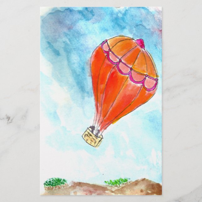 Papel de crapbook de globos aerostáticos (Anverso)