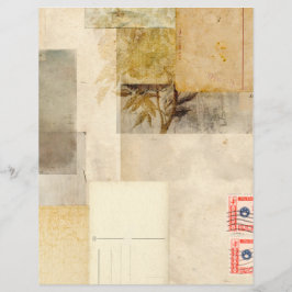 Papel de cuadernillo de hojas antiguas con problem