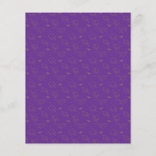 Papel de cuadernillo de hojas de graduación morada