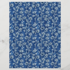 Papel de cuadernillo de hojas de shibori azul índi