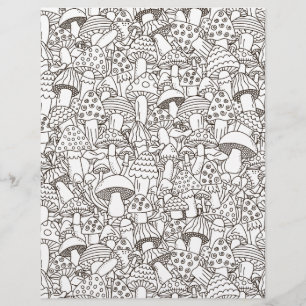 Papel de cuadernillo de hongos de la página de col