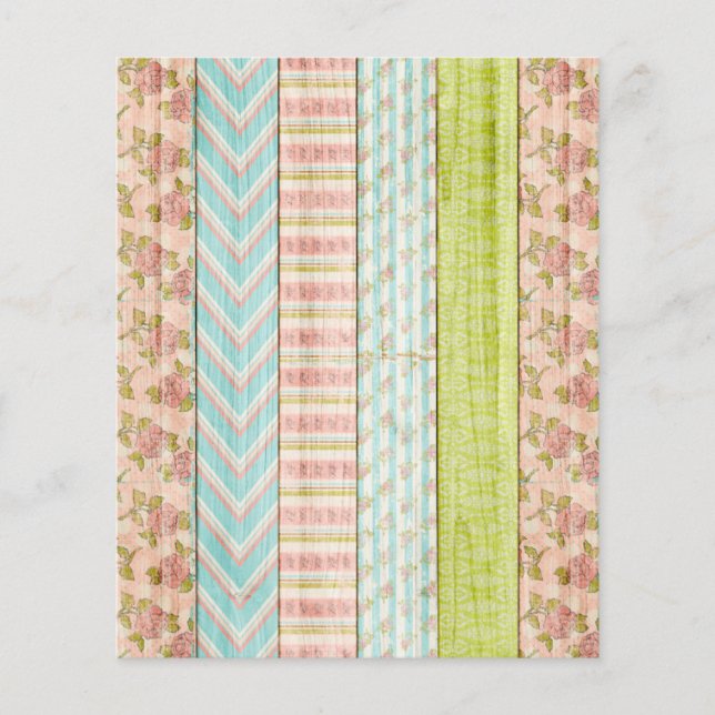 Papel de cuadernillo de madera rústica de Shabby R (Frente)