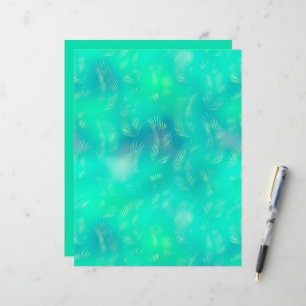 Papel de cuadernillo gradiente de hojas Verde azul
