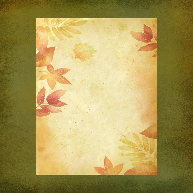 Papel de cuadernillo para hojas de otoño (Subido por el creador)