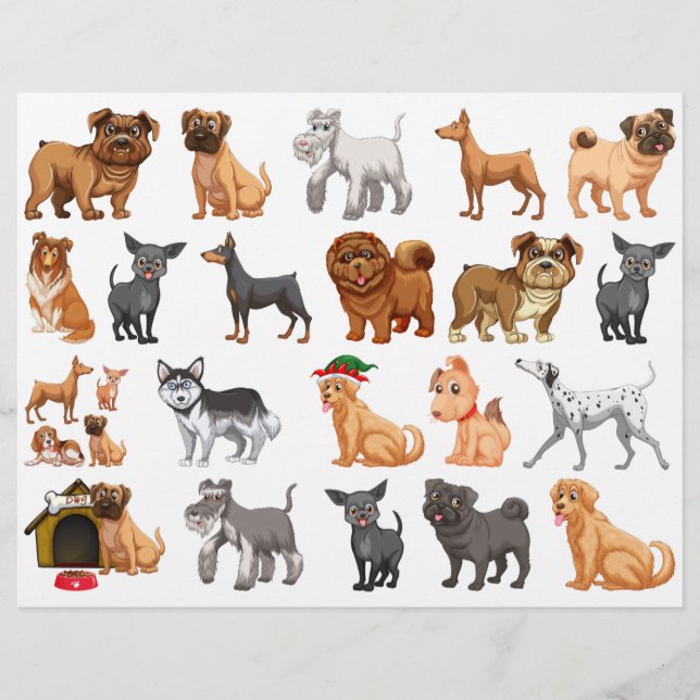 Papel de cuadernillo para perros de cachorro multi (Frente)