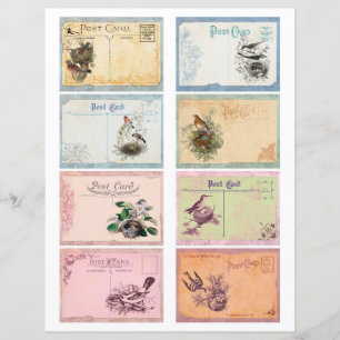 Papel de cuadernillo para tarjetas ATC de postales