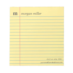 Papel de Cuaderno Amarillo Rayado Escritura a Mano