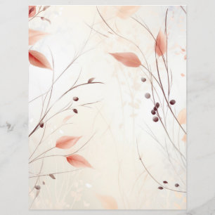 Papel de cuaderno de hojas de otoño