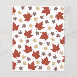 Papel de cuaderno de hojas de otoño