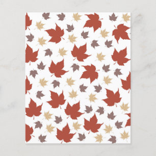 Papel de cuaderno de hojas de otoño