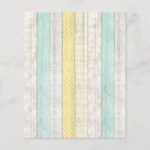 Papel de cuaderno de Menta Rusa y Boho Amarillo Ge