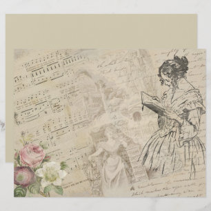 Papel de cuaderno de notas de la hoja de música de