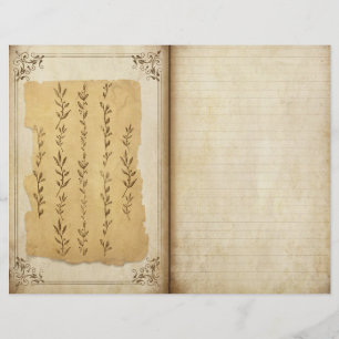 Papel de cuaderno de notas de la página de un diar