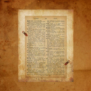 Papel de cuaderno de notas de la página del diccio
