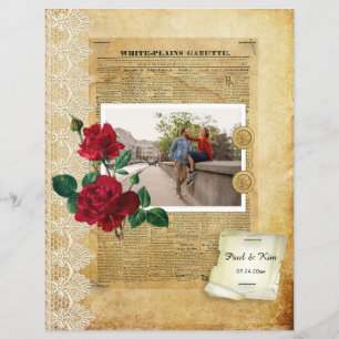 Papel de cuaderno de páginas fácil de vintage