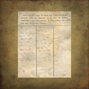 Papel de cuaderno gráfico de tarjetas de bibliotec