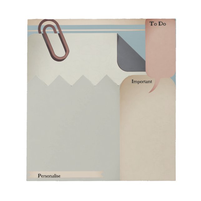 Papel de cuaderno portátil desgarrado (Frente)