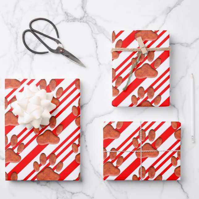Papel de cuero falso Papel Candy Cane (Anverso)