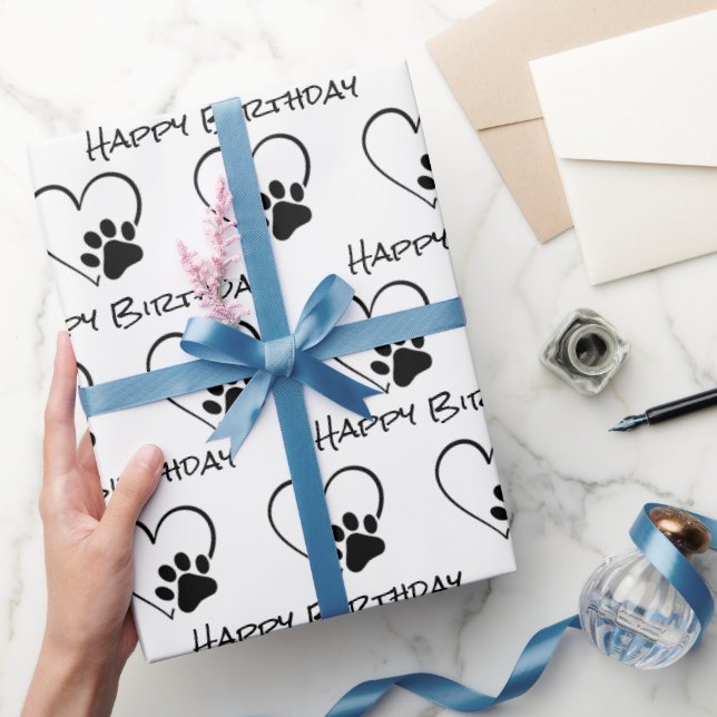 Papel de cumpleaños con corazón (Regalar)