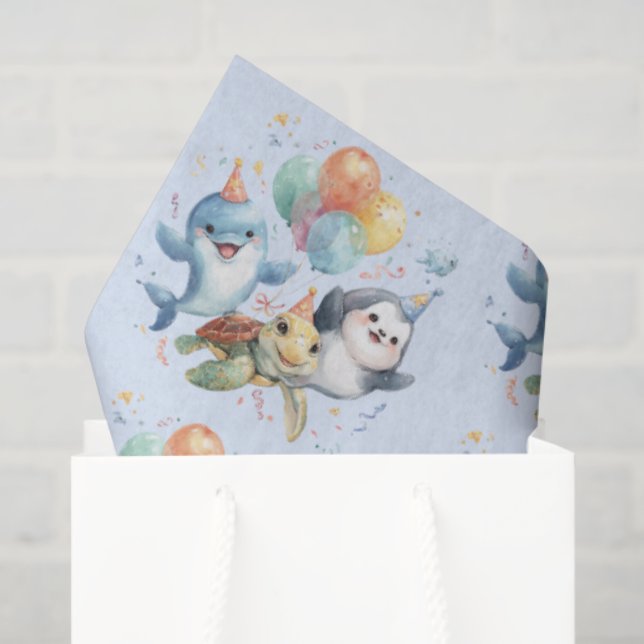 Papel de cumpleaños de Ocean Friends (Bolsa de regalo)