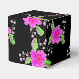 Papel de cumpleaños feliz caja de chocolate negro
