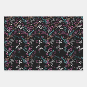 Papel de cumpleaños rock y Roll