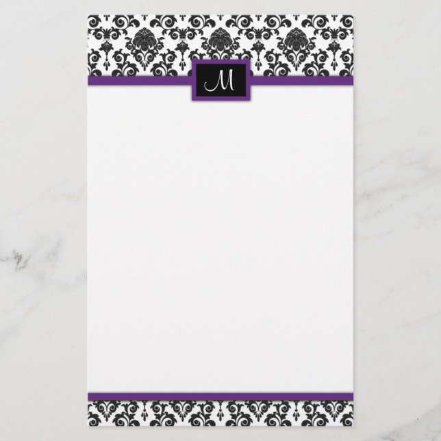 Papel de Damask negro (Anverso)