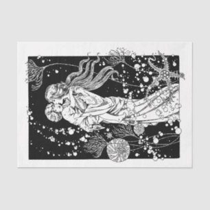 Papel de debate de Art Nouveau para madres e hijos