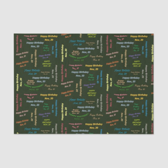 Papel de debate de cumpleaños 20 (Anverso)