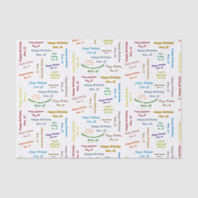 Papel de debate de cumpleaños 22 de noviembre (Anverso)