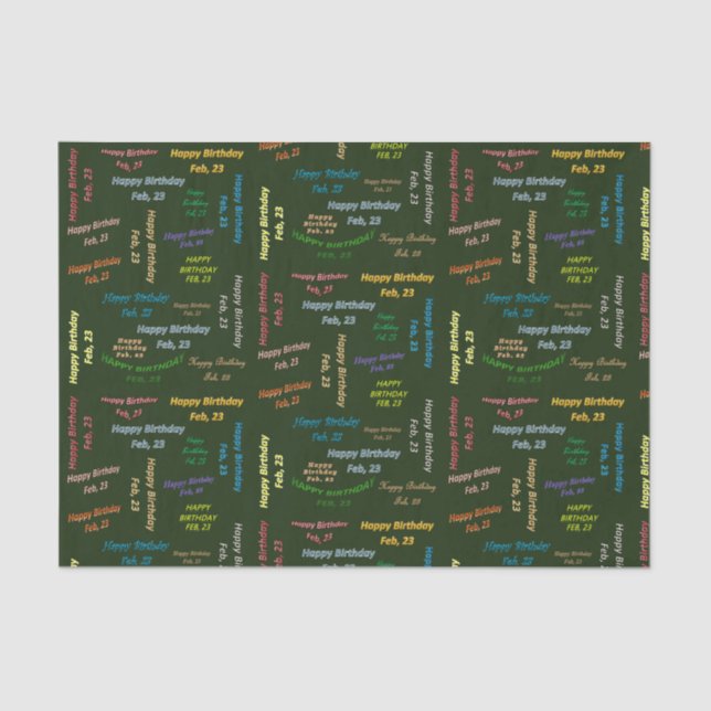 Papel de debate de cumpleaños 23 de febrero (Anverso)