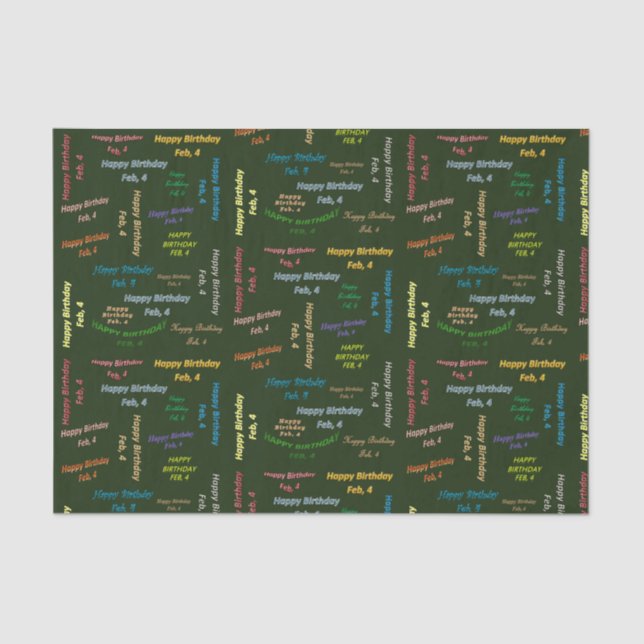 Papel de debate de cumpleaños 4 de febrero (Anverso)