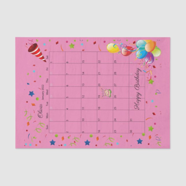 Papel de debate feliz cumpleaños 2022 (Anverso)