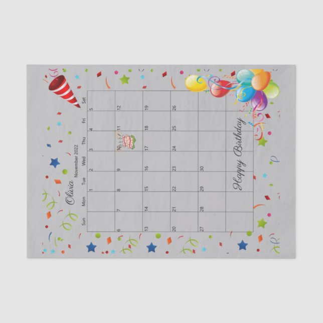 Papel de debate feliz cumpleaños noviembre 2022 (Anverso)