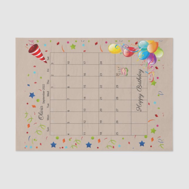 Papel de debate feliz cumpleaños septiembre 2022 (Anverso)