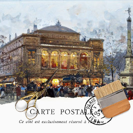 Papel de debate femenino vintage de París