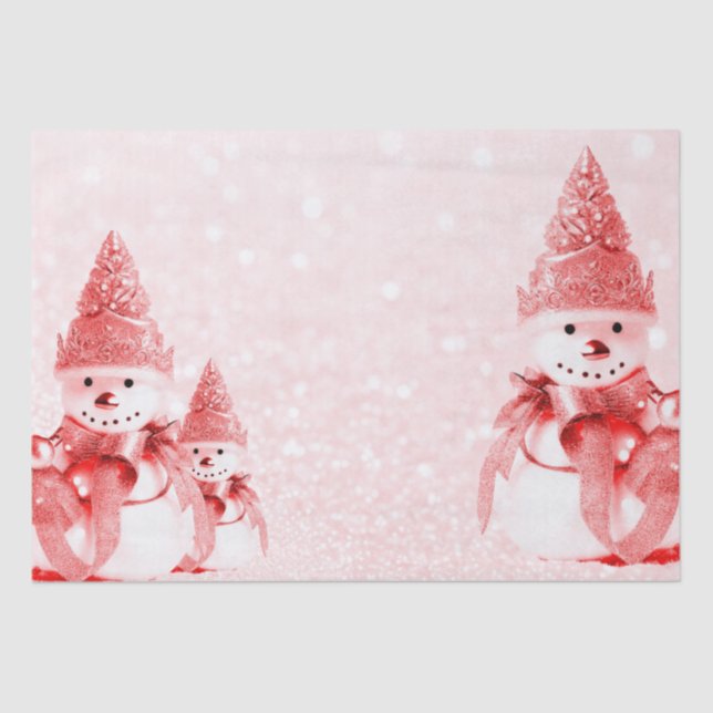 Papel de debate navideño del Gorra rojo Snowman (Anverso)