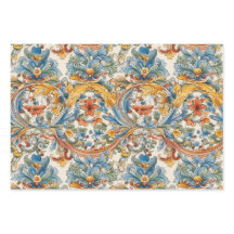 PAPEL DE DECORACIÓN DE BALDOSAS DE FLORAL CÉRMICO