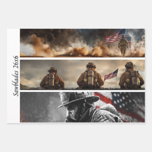 Papel de Decoupage Orgullosos Bomberos Bandera Ame