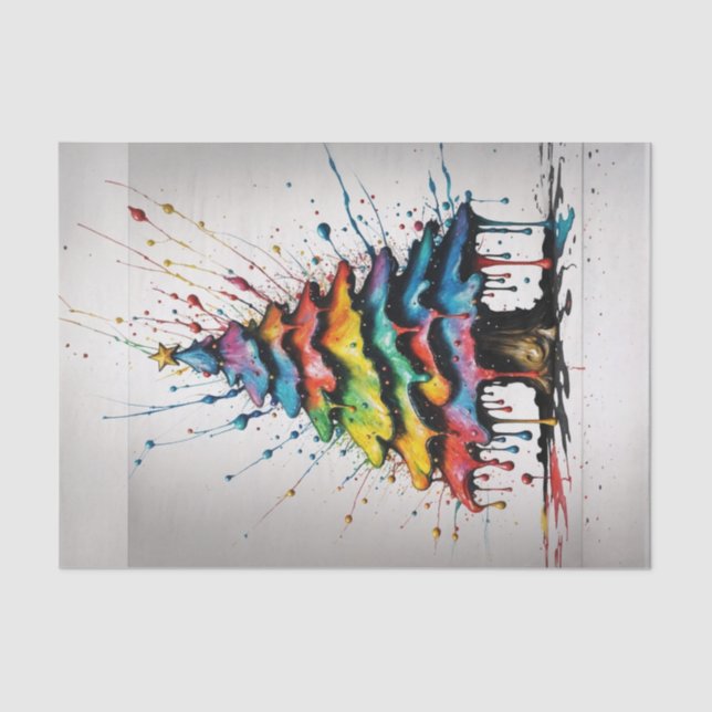 Papel de descomposición de aceite de arcoiris para (Anverso)