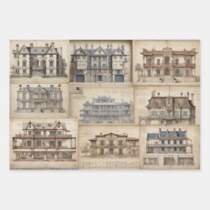 Papel de descomposición de época de la arquitectur