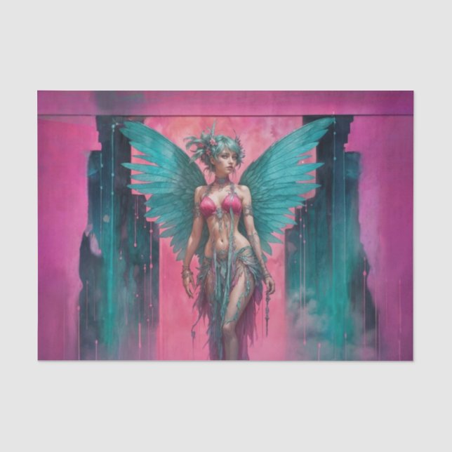 Papel de descomposición de hadas rosadas grises bo (Anverso)