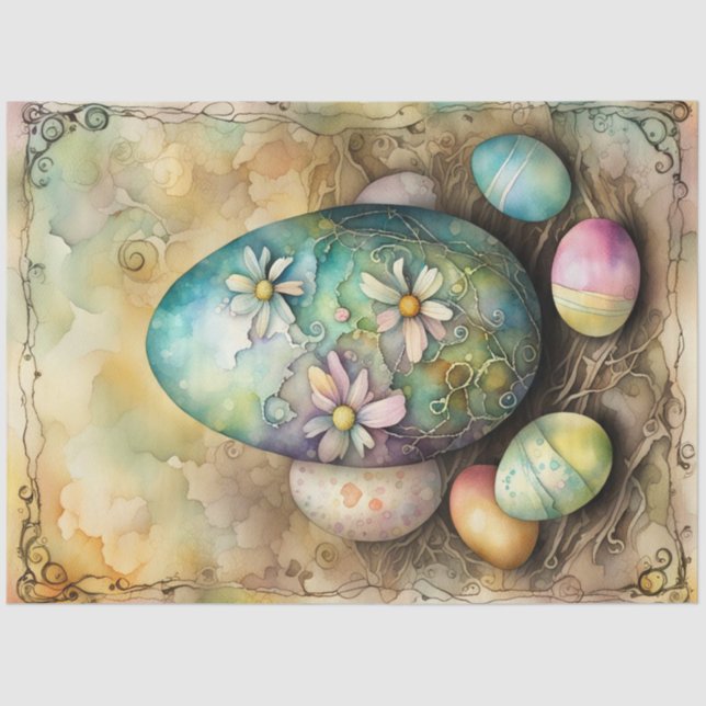 Papel de descomposición de huevos de pascua de col (Anverso)