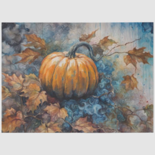 Papel de descomposición de la calabaza de otoño de