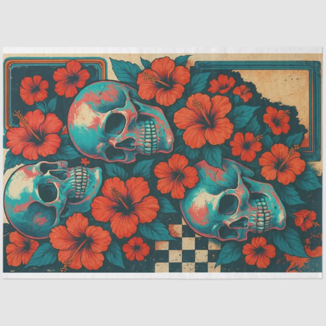 Papel de descomposición de la colección Skull e Hi (Anverso)