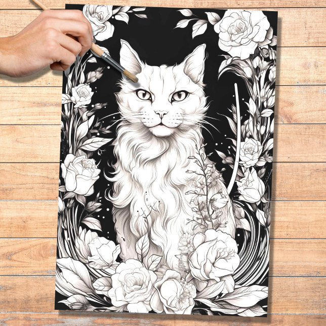 Papel de descomposición de lápiz Art Cat 3 (Subido por el creador)